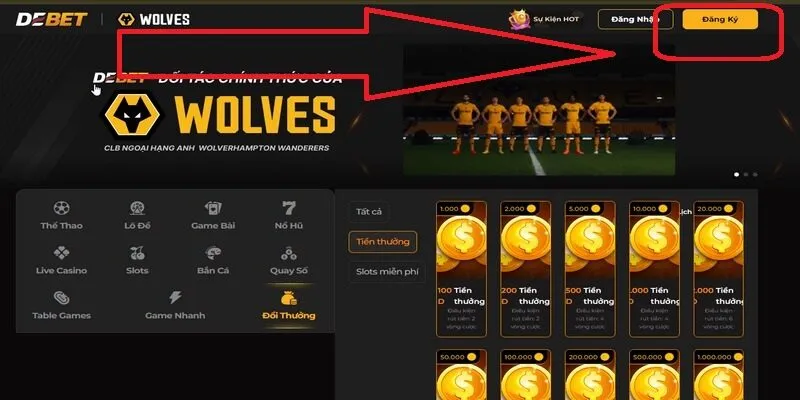 Tạo tài khoản game Debet nhanh chóng và an toàn