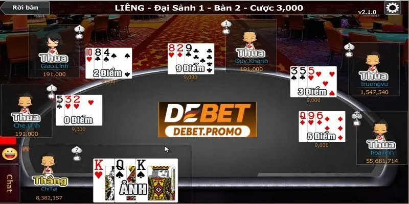 Kinh nghiệm chơi bài liêng từ cao thủ debet